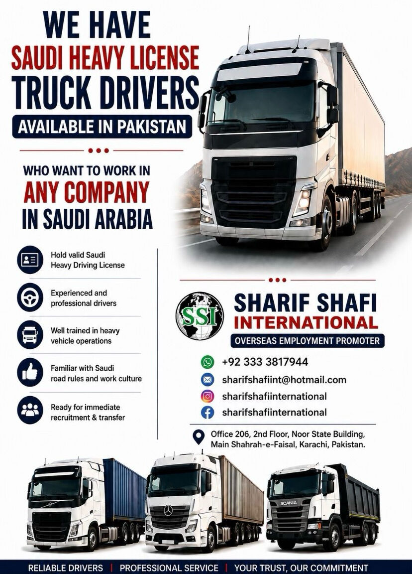 Riyadh, Job Seekers, Heavy Trailer Truck Driver
