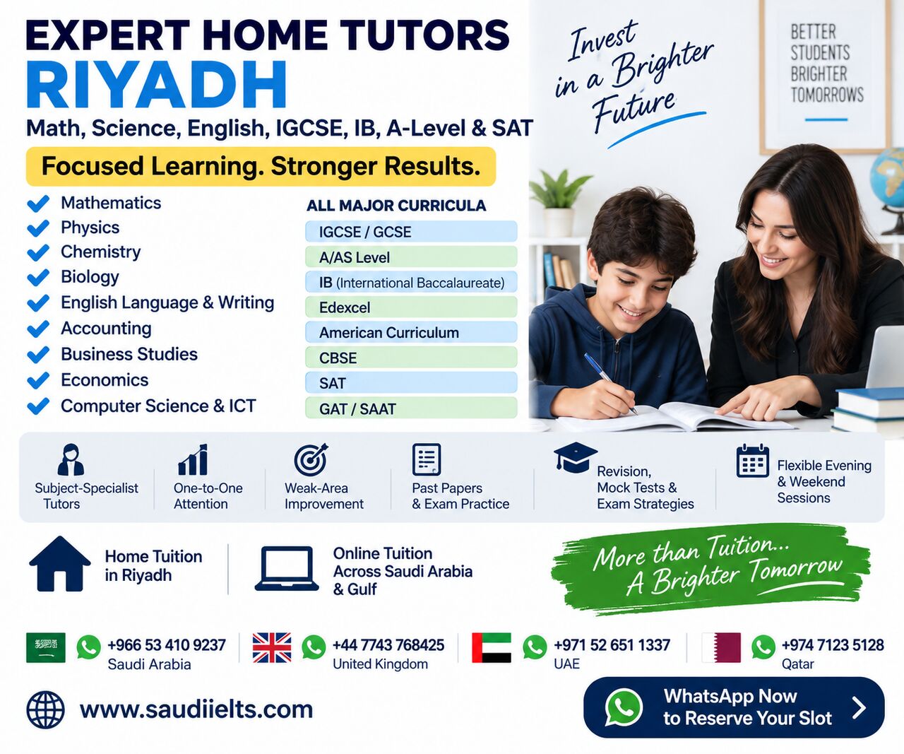 Riyadh, Lessons Offered, Expert Home Tutors Riyadh | Math, Science, English, IGCSE, IB, A-Level & SAT