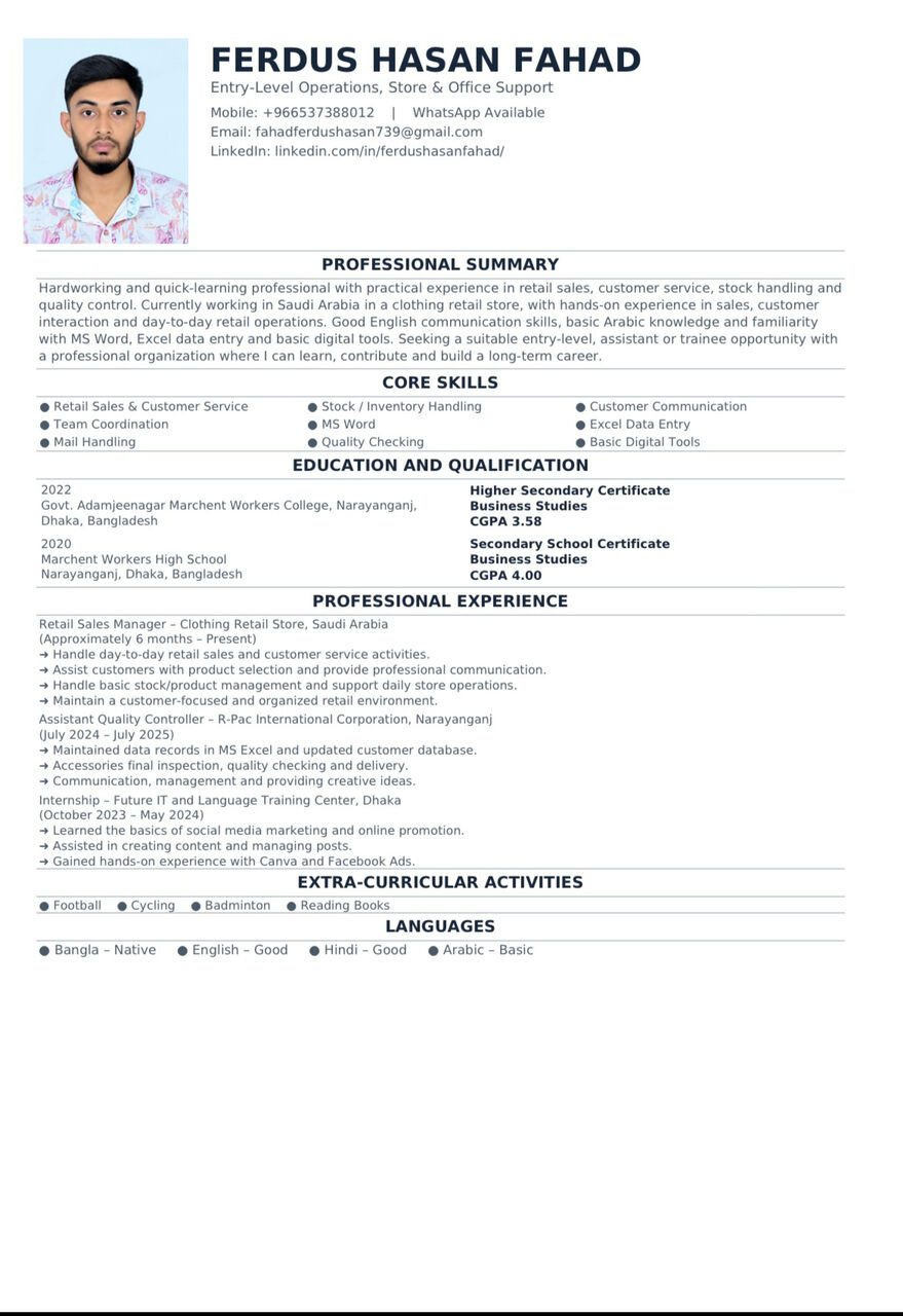 Riyadh, Job Seekers, DISPATCH ASSISTANT &ndash; JOB SEEKER