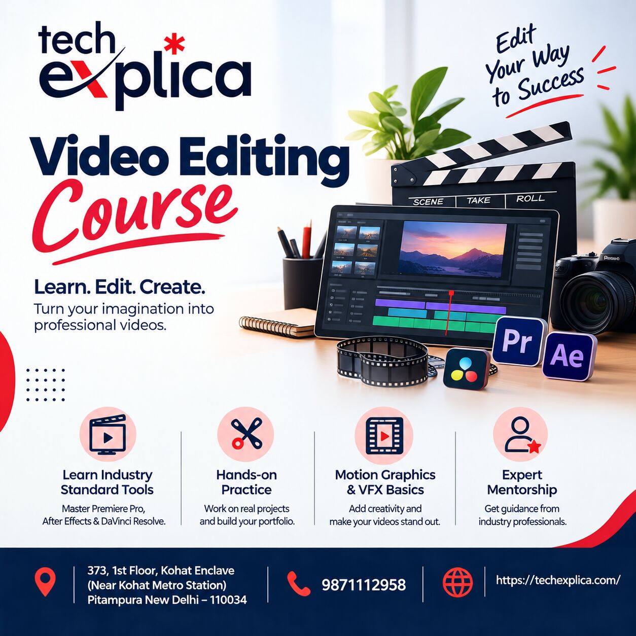 New Delhi, Lessons Offered, Video Editing Course In Delhi