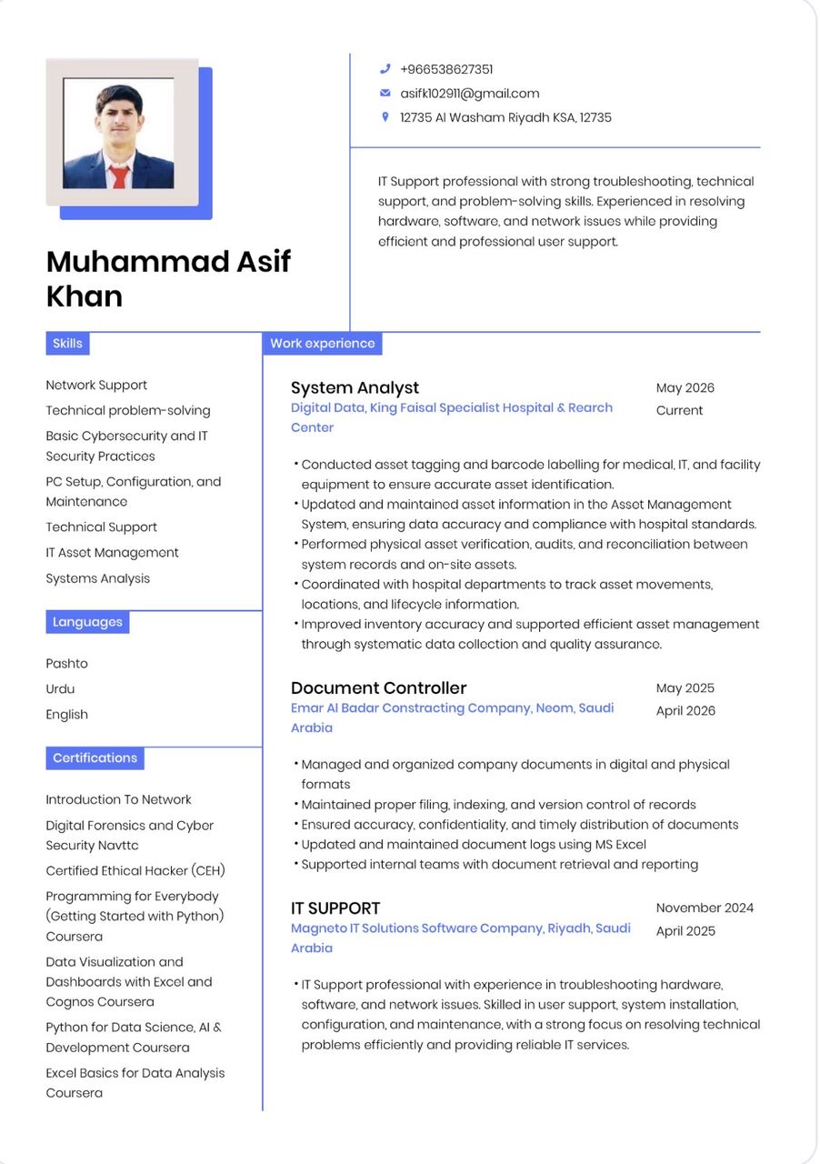 Jubail, Job Seekers, IT SUPPORT