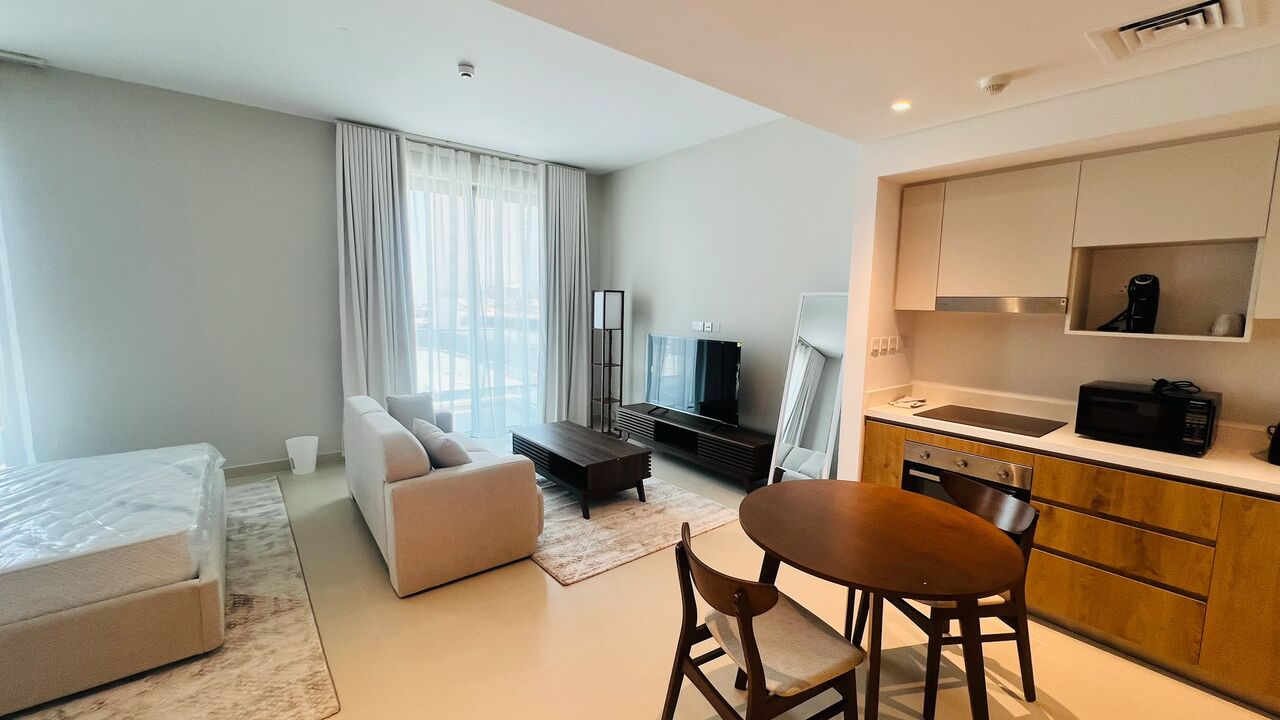 Manama, Apartments, Flats, Houses & Villas, BHD 350/month,  Furnished,  Studio,  Apartment For Rent In Marassi Residence