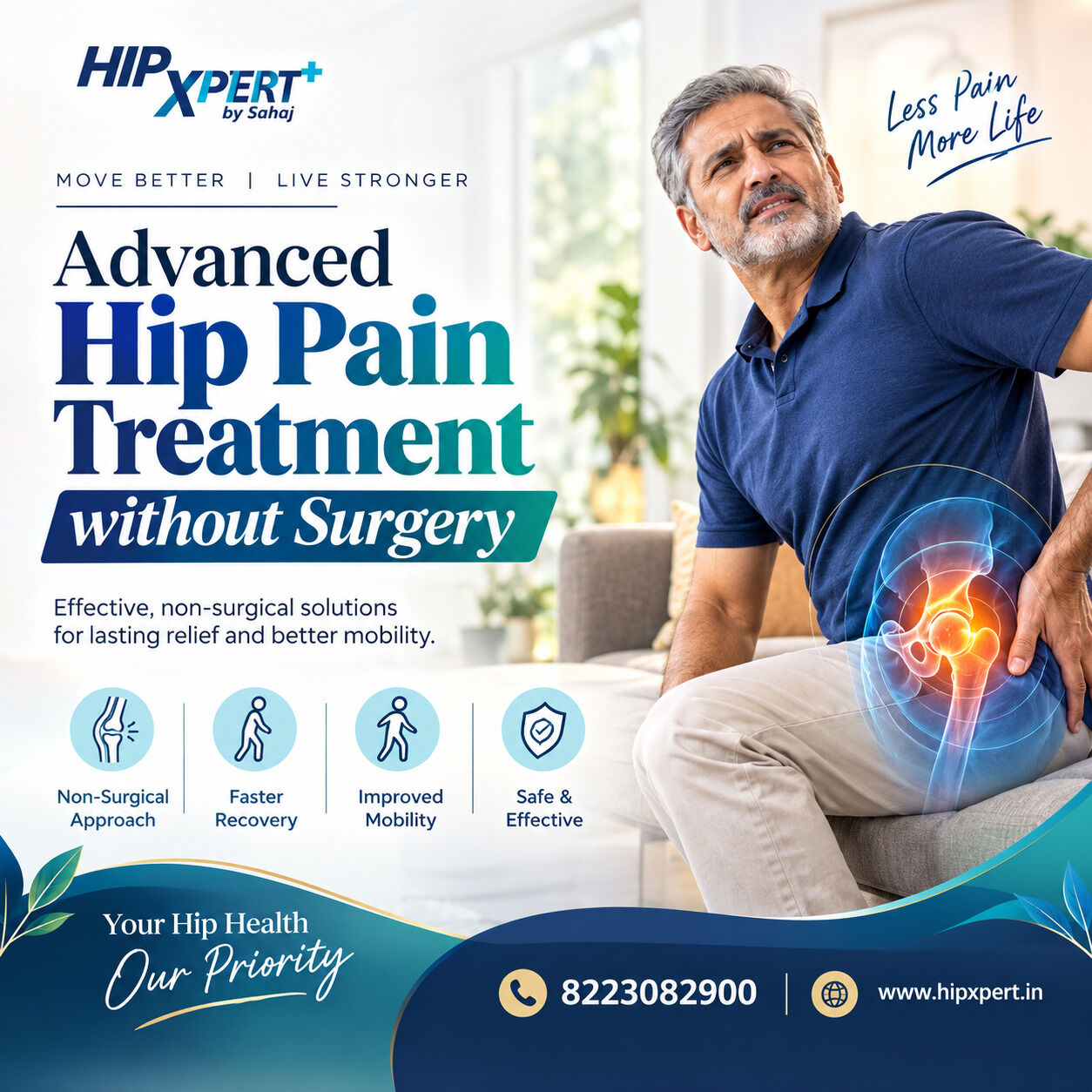 Indore, Health, Advanced Hip Pain Treatment Without Surgery - HipXpert