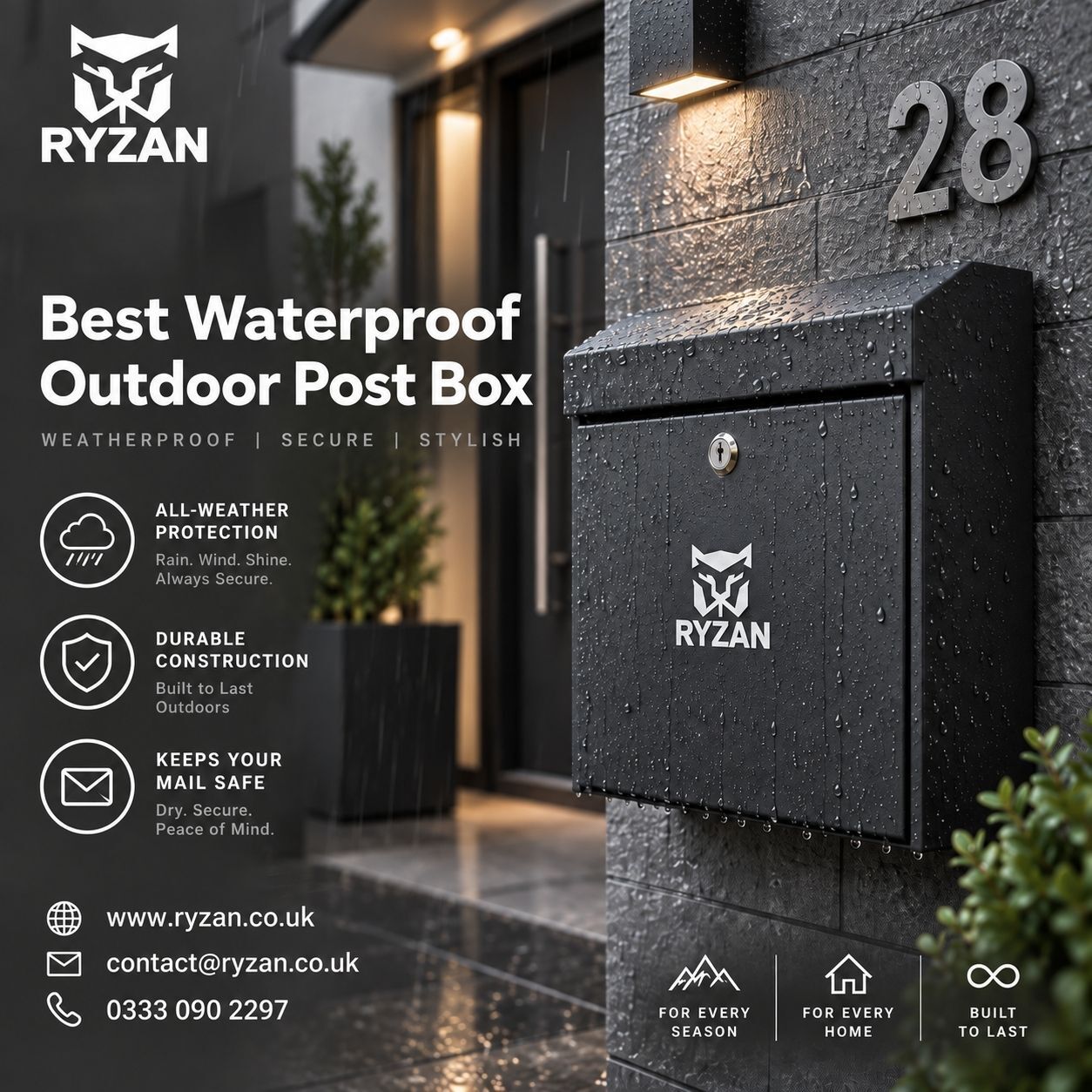 London, Security, Best Waterproof Outdoor Post Box For Secure Mail Delivery