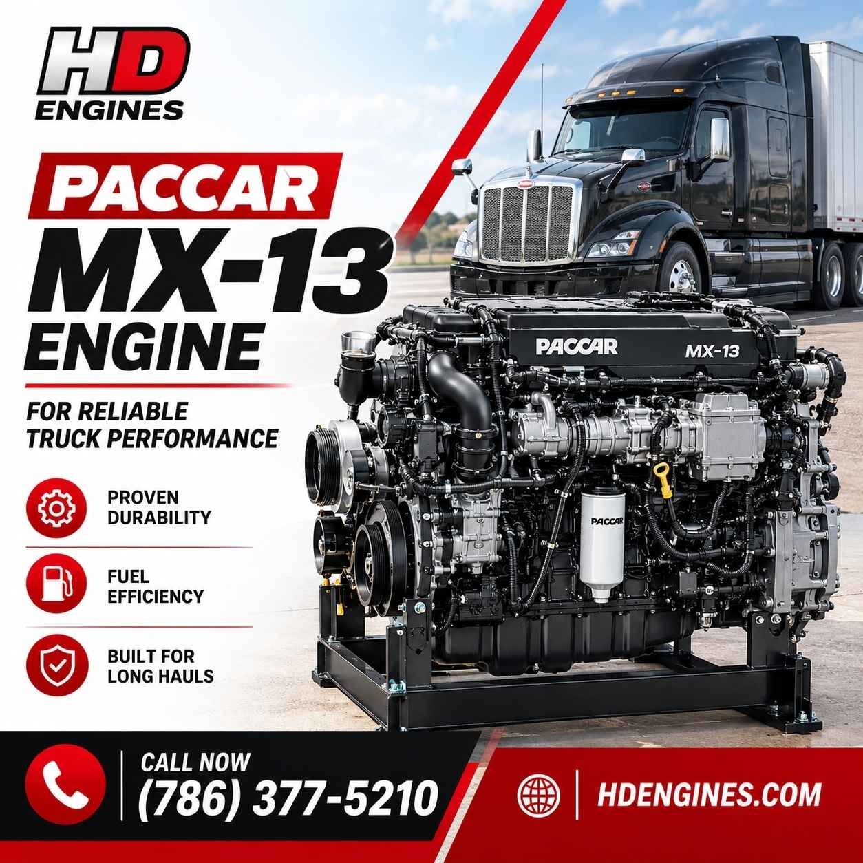 New York, Auto Parts, USD 13,  PACCAR MX-13 Engine For Reliable Truck Performance