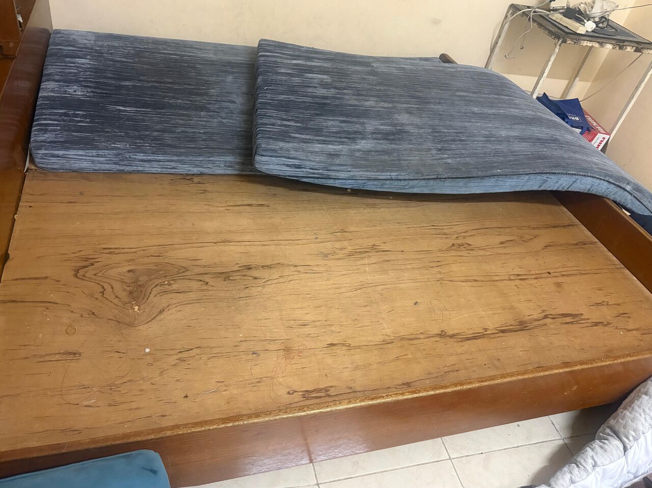 Dammam, Furniture, SAR 200,  Bed With Mattress EXIT Sale At Dammam Adamah For SAR 200