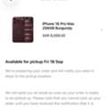 SAR 6850,  Iphone 18 Pro Max Burgundy
