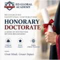 Career Recognition In The USA Through An Honorary Doctorate