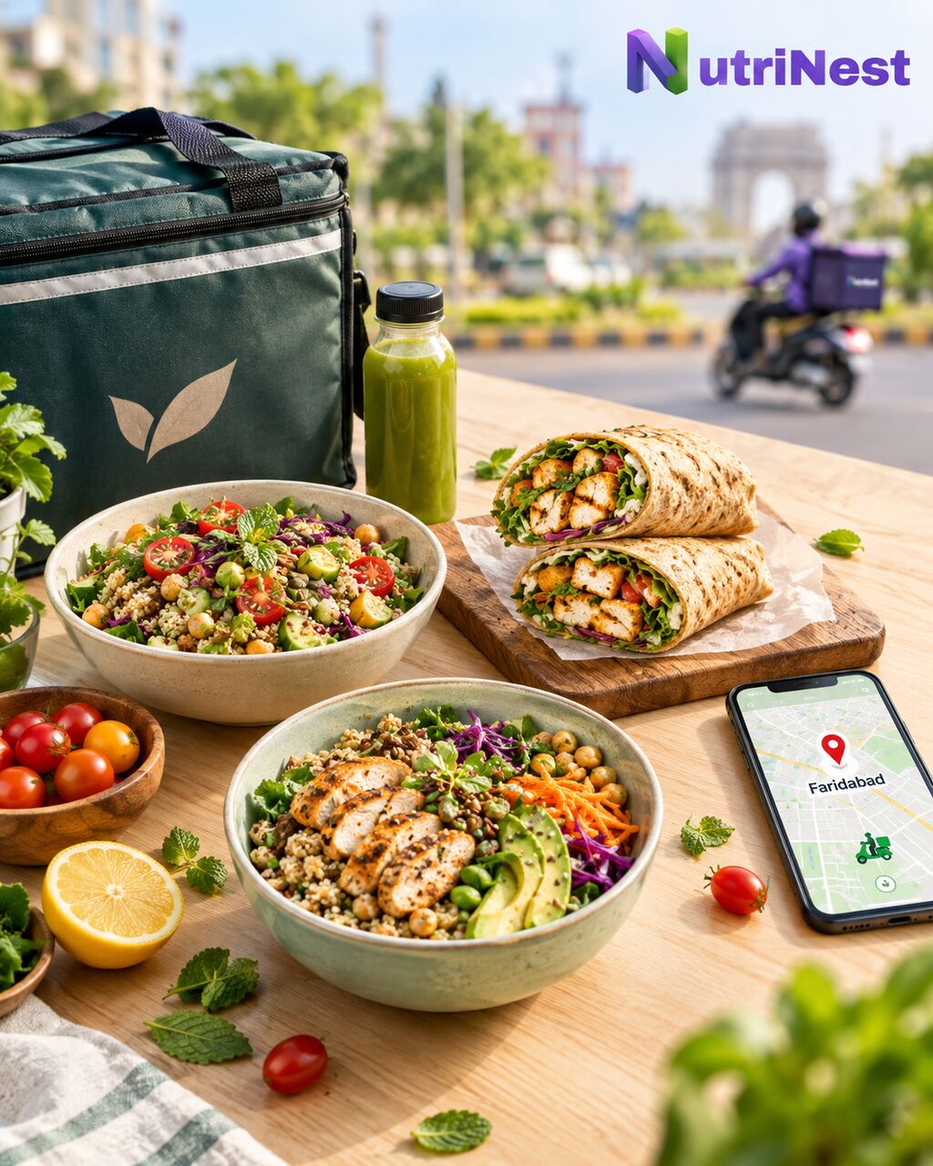 Faridabad, Food, Healthy Meal Delivery In Faridabad &ndash; Fresh Salads, Wraps & Bowls | NutriNest