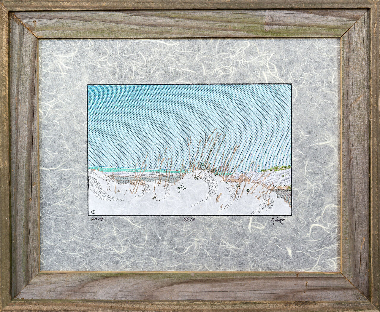 New York, Business, Coastal Embroidery Art For Sale