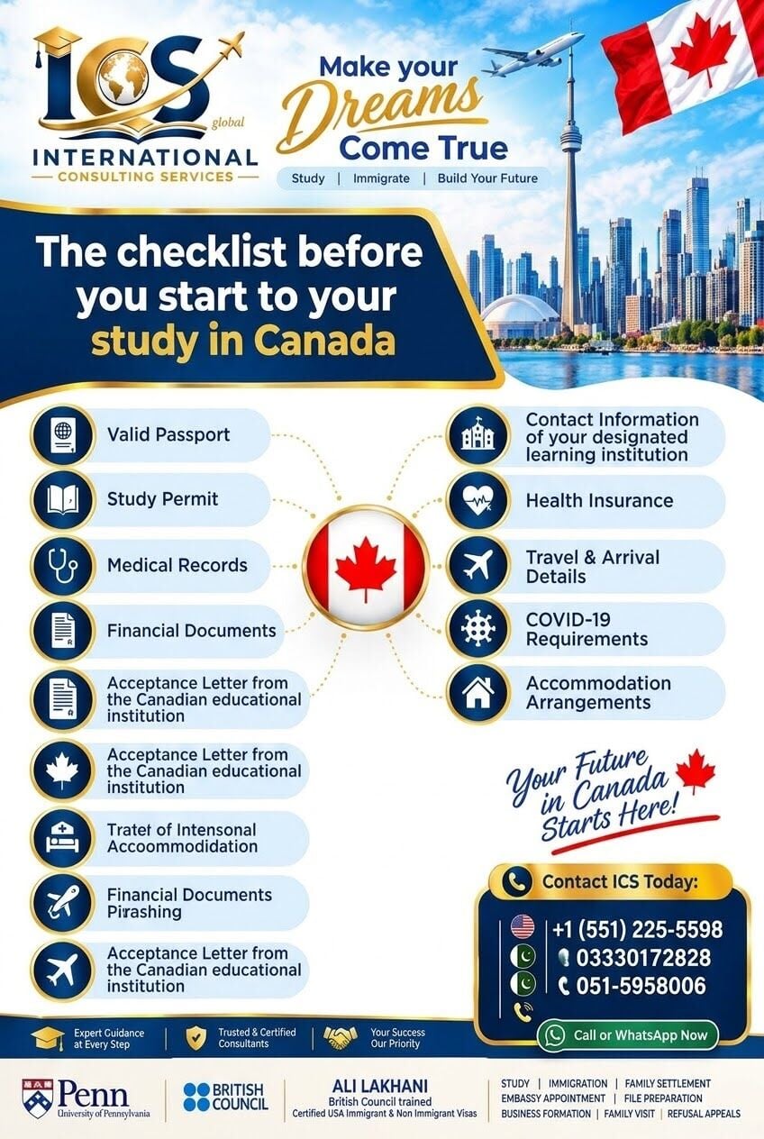 Islamabad, General, 🇨🇦✈️ Canada Visa & Study Services By ICS Global 🍁