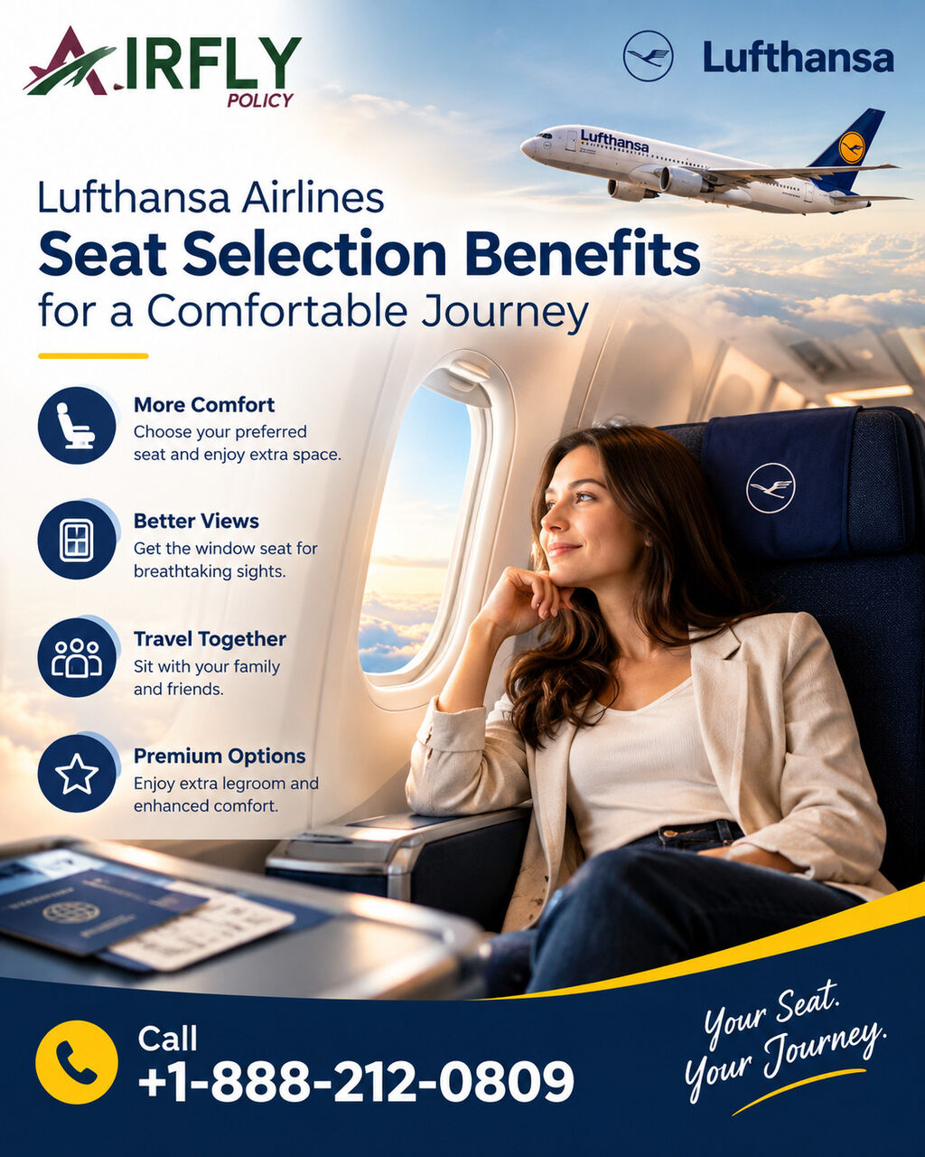 New York, Clothing & Accessories, USD 34,  Lufthansa Airlines Seat Selection Benefits For A Comfortable Journey