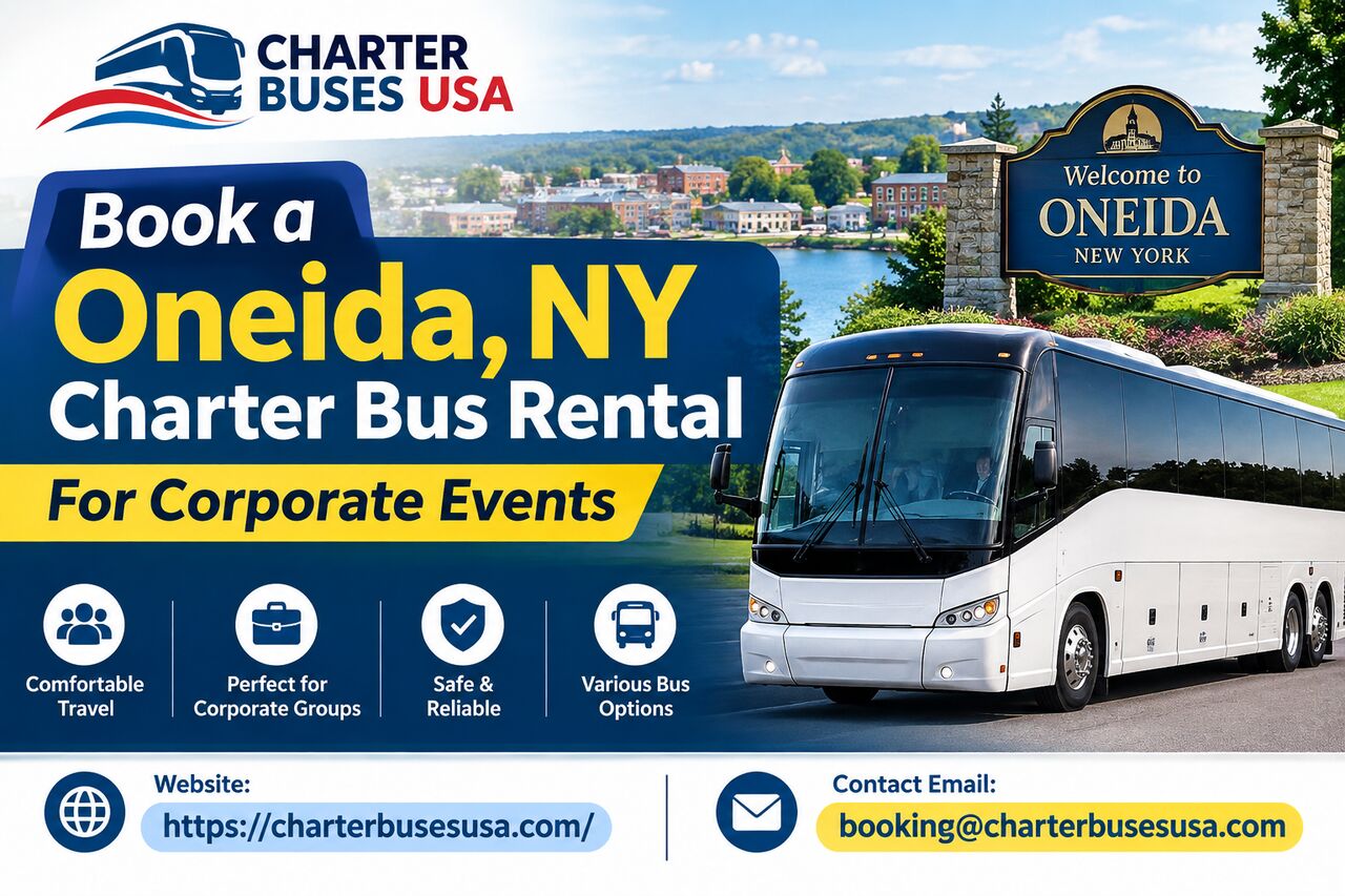 New York, Automotive, Book A Oneida, NY Charter Bus Rental For Corporate Events