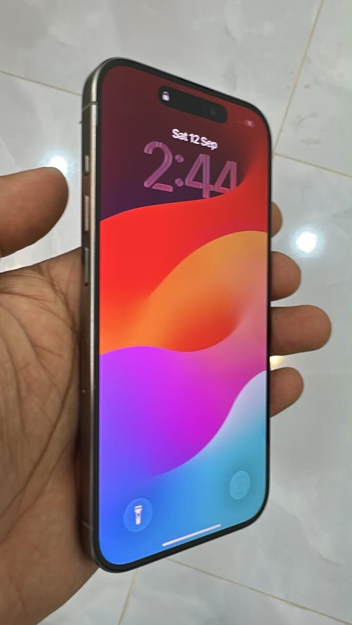Khobar, Mobile Phones, SAR 2300,  IPhone 15 Pro, 128GB, Titanium, Used Only For 1 Month, 100% Battery Health