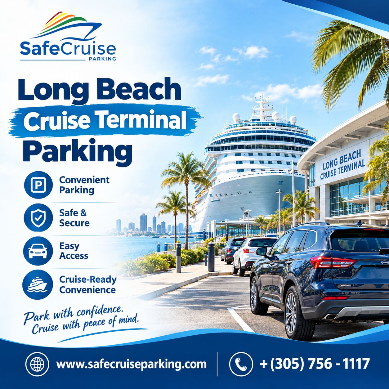 Miami, Business, Convenient Long Beach Cruise Terminal Parking For Cruise Travelers