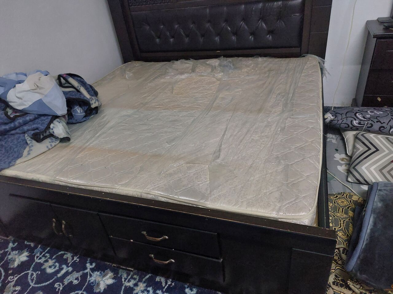 Jubail, Furniture, SAR 345,  Wooden Bed With  Attached Drawers