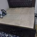 SAR 345,  Wooden Bed With  Attached Drawers