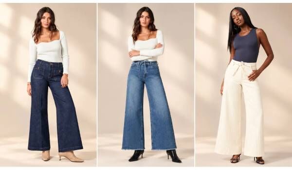 New York, Appliances, USD 133,  Luxury Stretch Denim | High Waisted Wide Leg Jeans &ndash; Chic Life