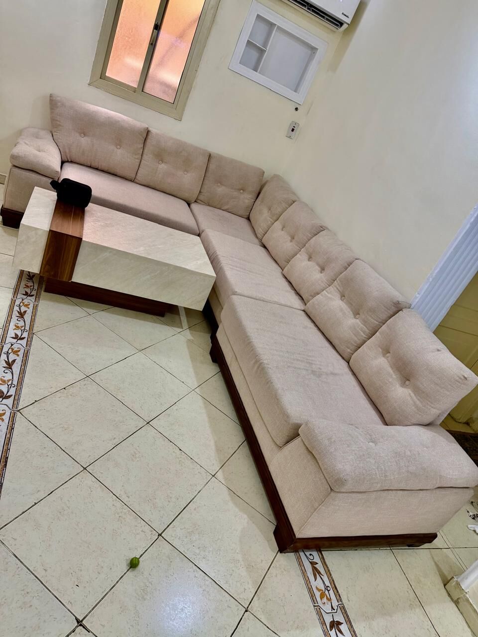 Jeddah, Furniture, SAR 1000,  L Shaped Sofa 6 Seater With Matching Table