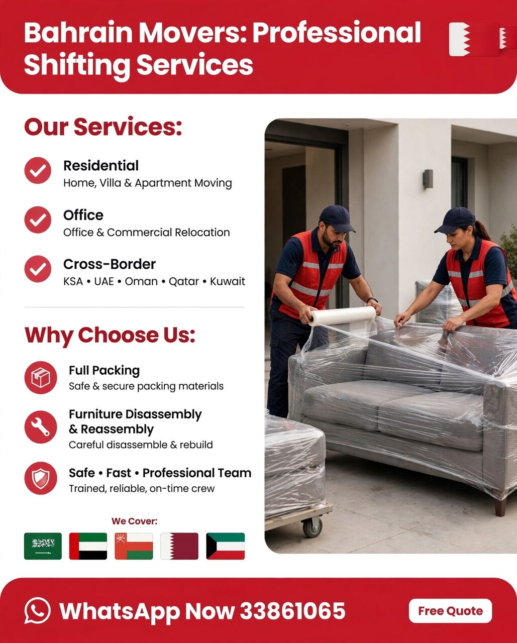Hamala, Labor/Moving, Reliable Movers & Packers In Bahrain For Expats  Moving To A New Home In Bahrain?