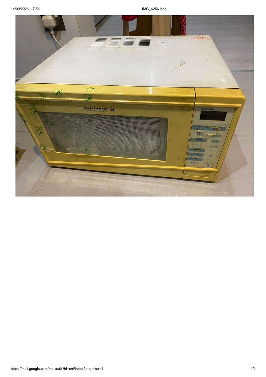 Umm Al Hassam, Appliances, BHD 12,  Microwave Oven For Sale &ndash; 20L Capacity  Well-maintained Microwave Oven In Good Working Con