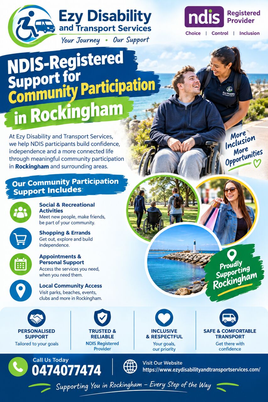 Perth, Health, NDIS-Registered Support For Community Participation In Rockingham