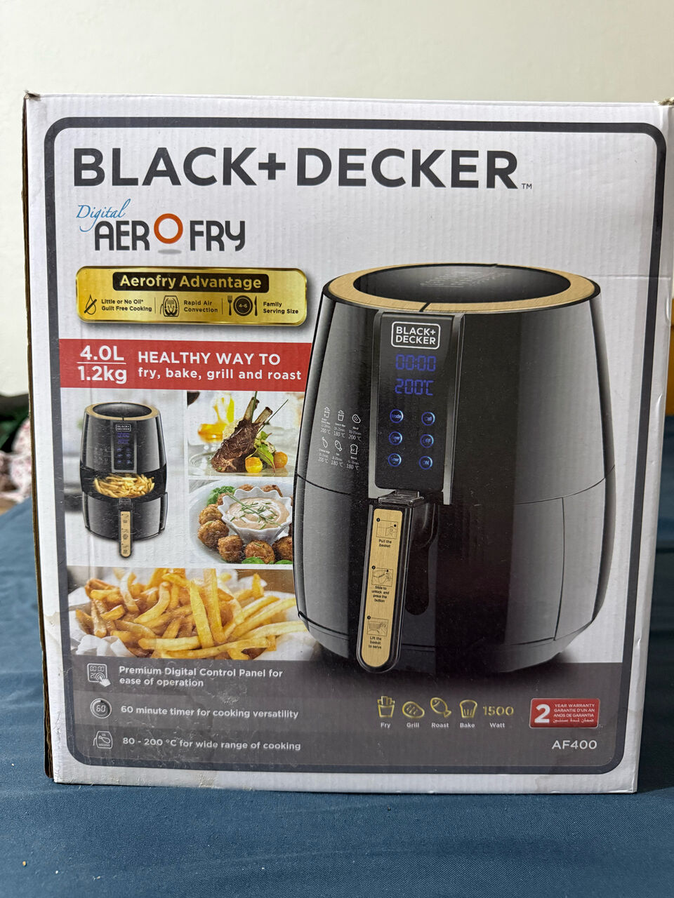 Al Malaz, Appliances, SAR 100,  BLACK+DECKER Digital Air Fryer, 1500W, 4L Capacity