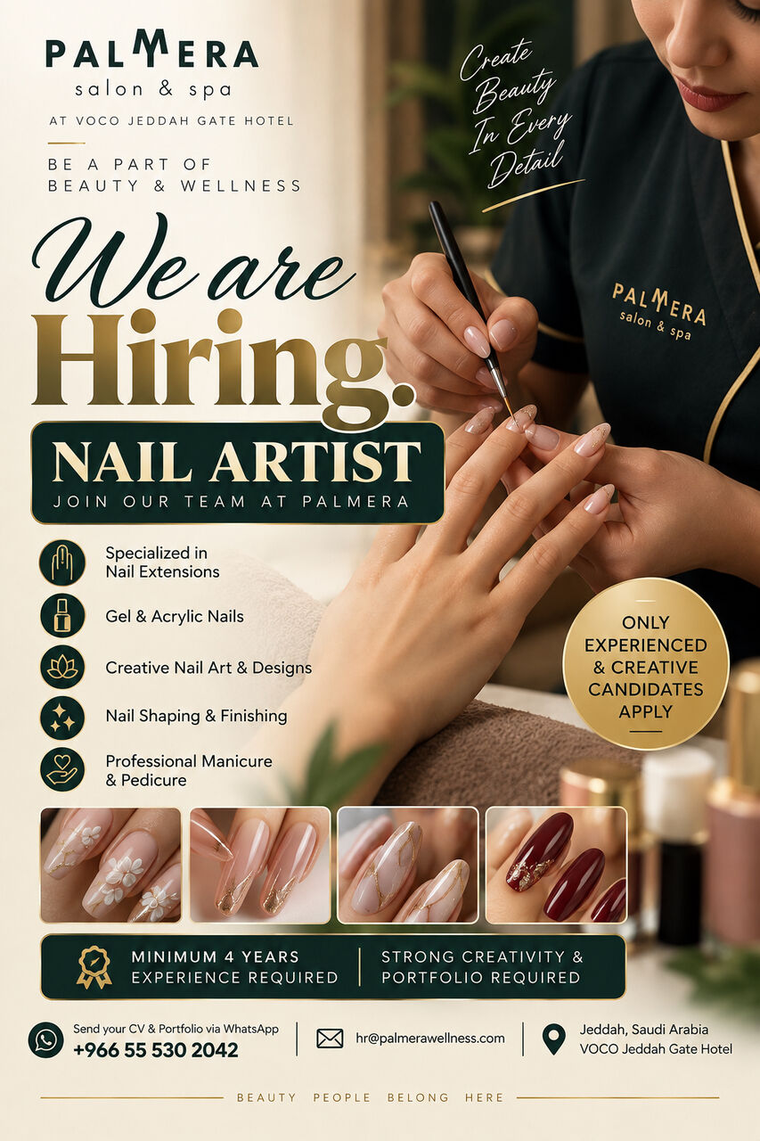 Al Fayha, Jobs, NAIL ARTIST Vacancy In Jeddah