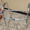 SAR 50,  This Appears To Be A Standard, Height-adjustable Foldable Aluminum Walking Frame (or Adult