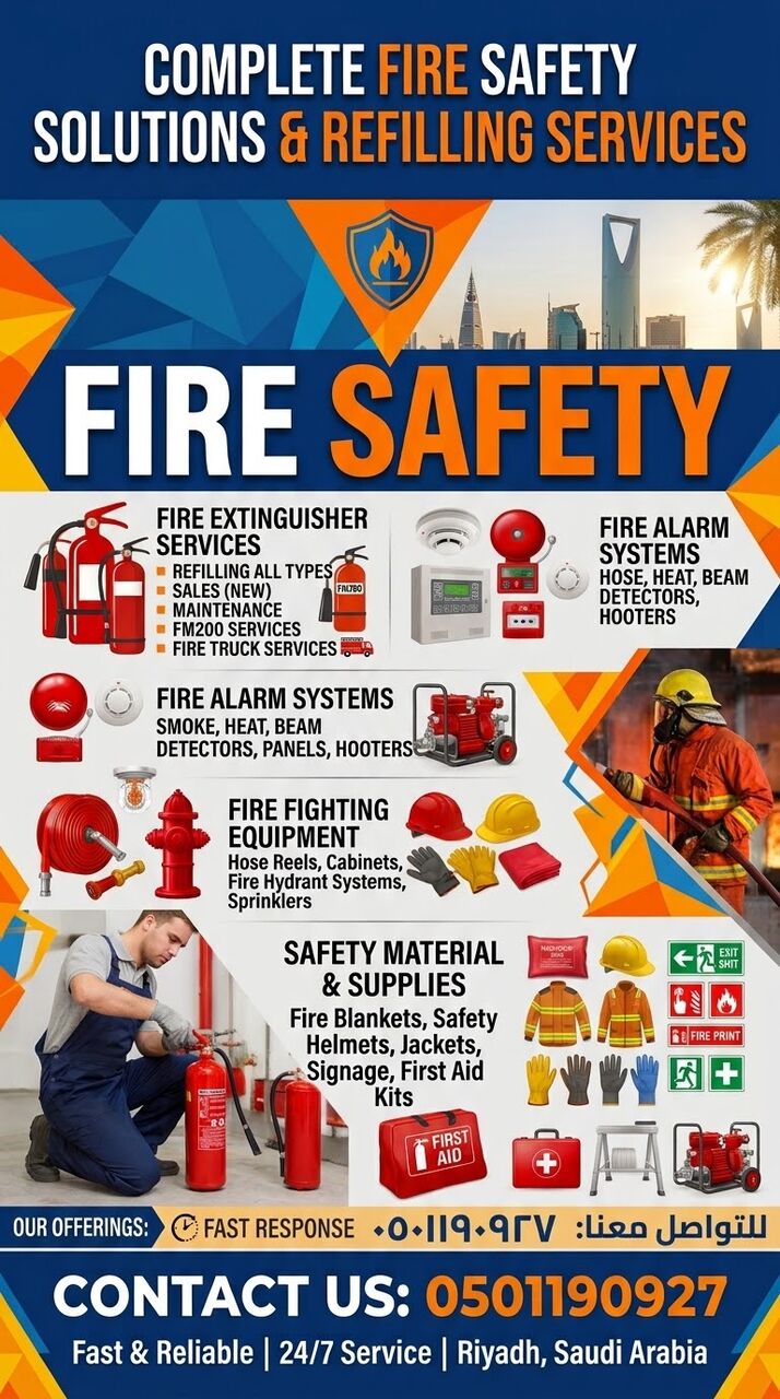 Riyadh, Job Seekers, I Am Working Fire Extinguisher Refeling And Buy New Fire Alarm System Installation