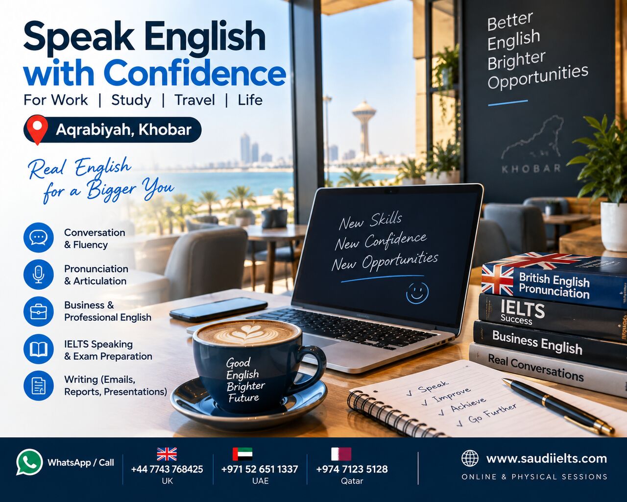 Khobar, Lessons Offered, NATIVE ENGLISH COACH &ndash; AQRABIYAH, KHOBAR | SPEAK CLEARLY & CONFIDENTLY
