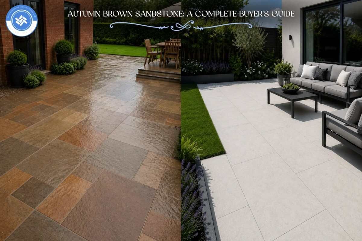 London, Farm & Garden, Premium Autumn Brown Sandstone Paving - East Yorkshire Stone