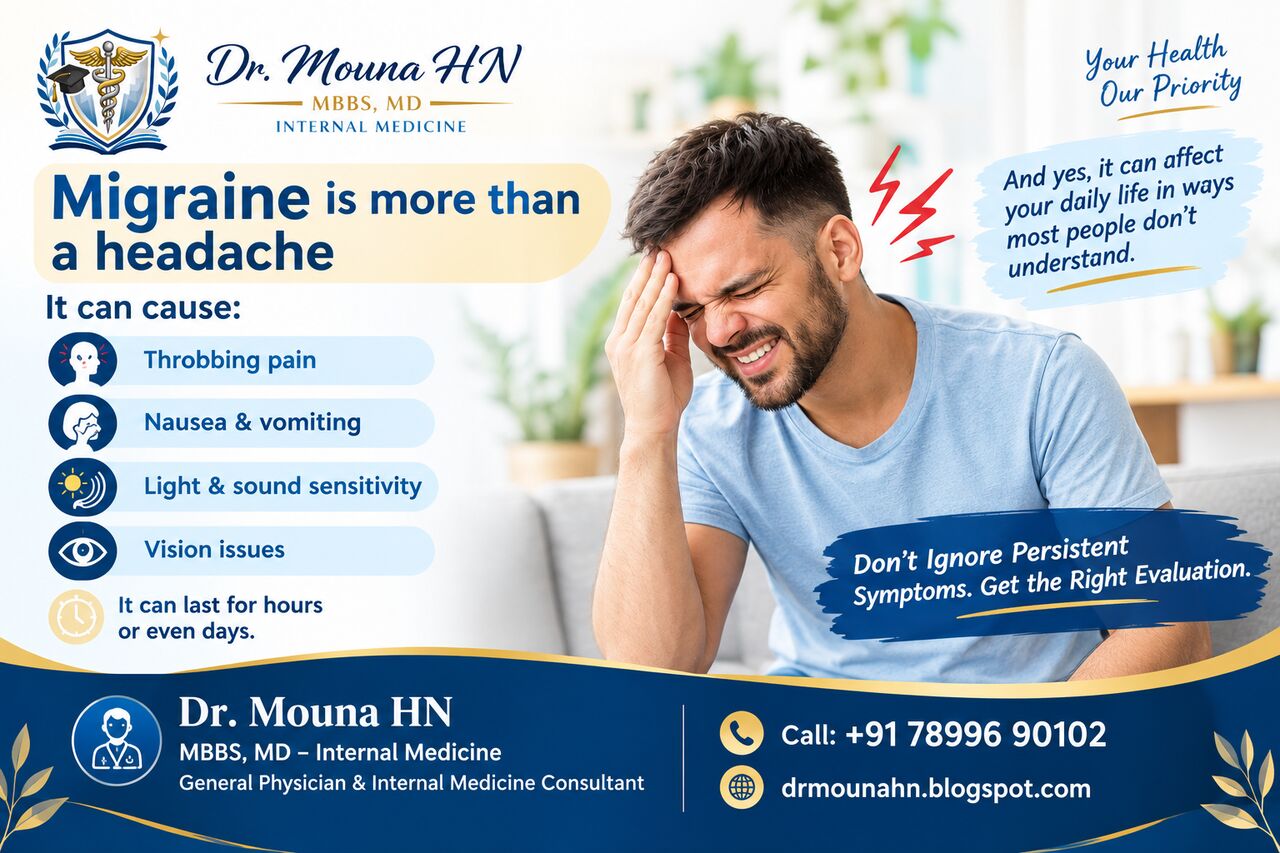Bangalore, Health, Migraine Is More Than A Headache &ndash; Dr. Mouna HN