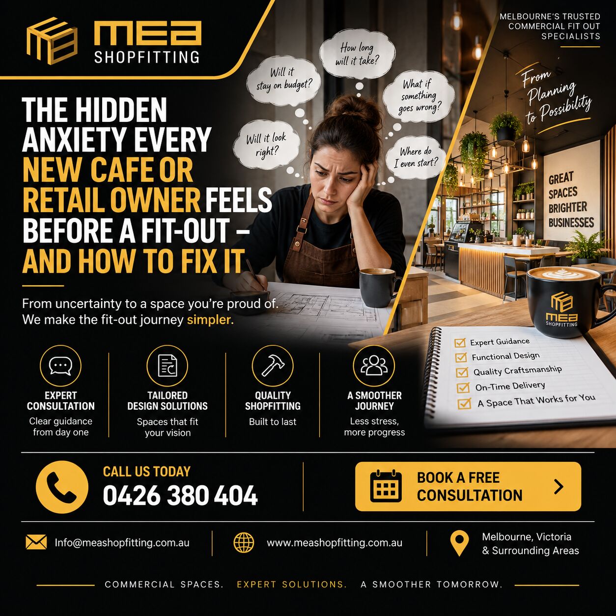 Sydney, Construction, MEA Shopfitting &ndash; From Fit-Out Anxiety To A Space You