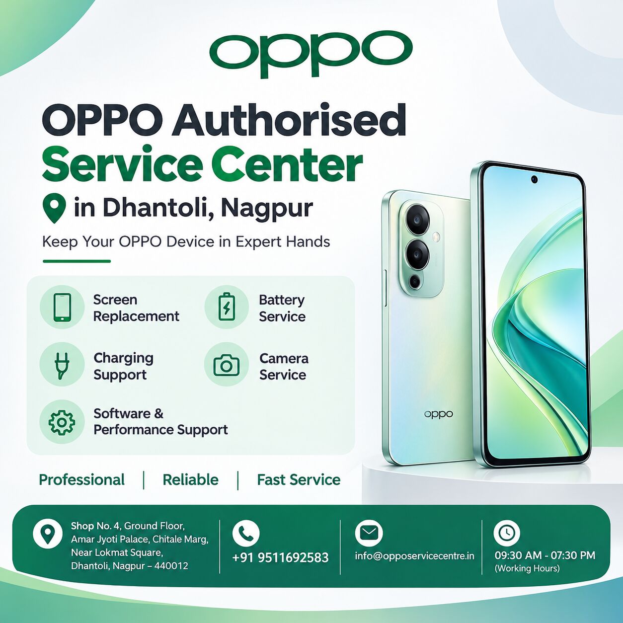 Nagpur, Appliance Repair, Trusted OPPO Authorised Service Center In Dhantoli
