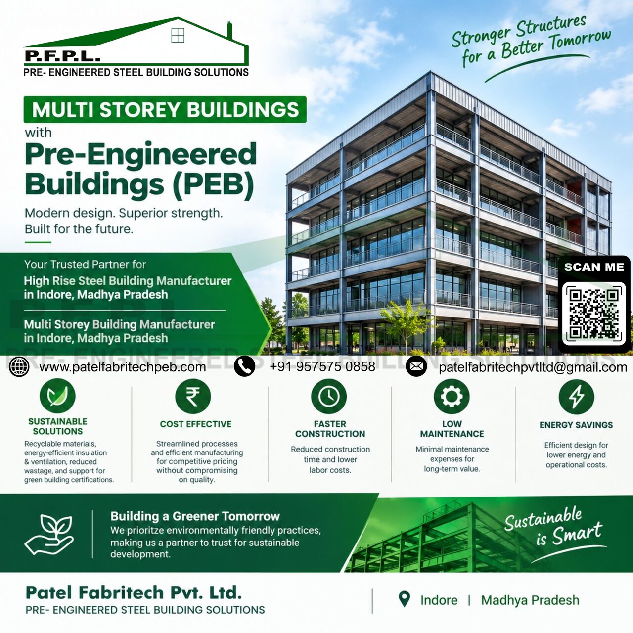 Indore, Construction, Multi-Storey Buildings Utilizing Pre-Engineered Steel Solutions From Patel Fabritech Pvt.