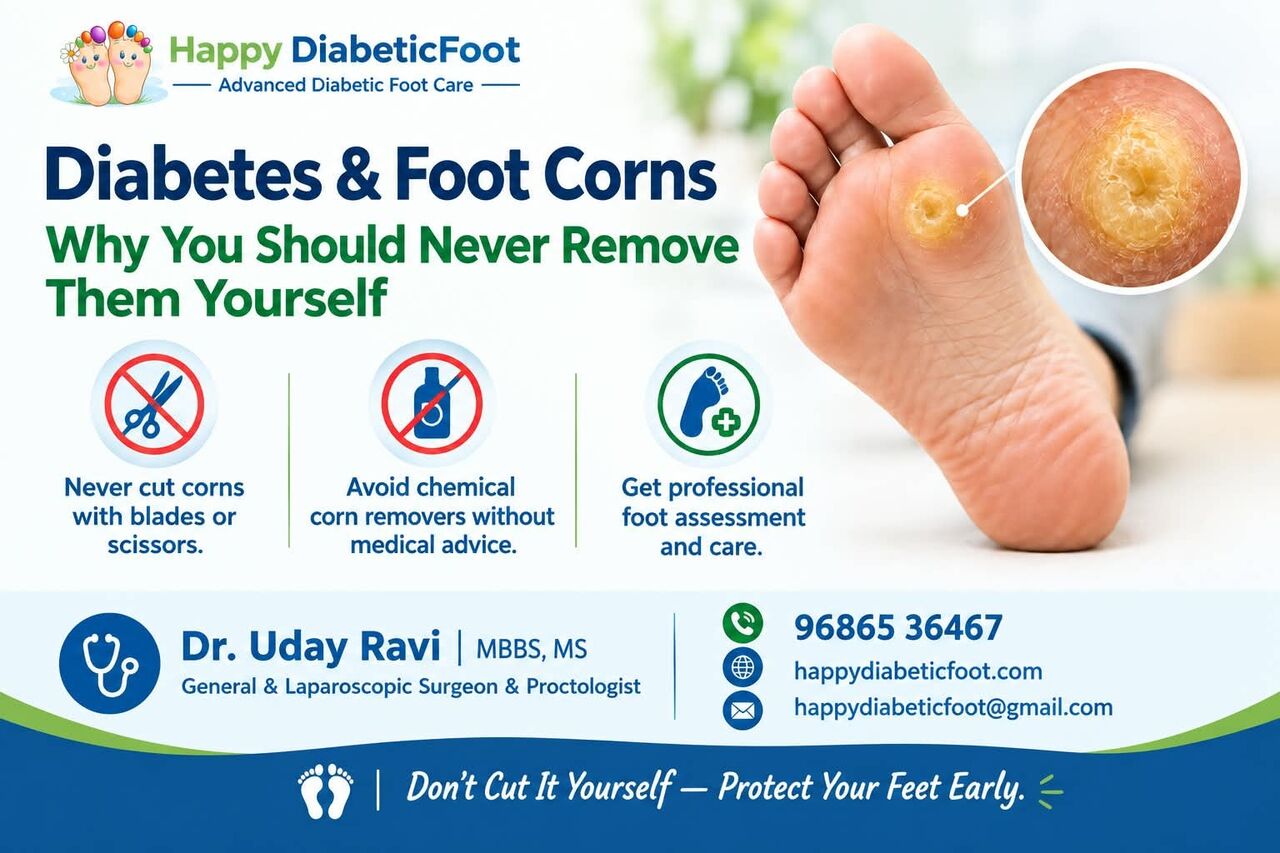 Bangalore, Health, Diabetes & Foot Corns &ndash; Why Should You Never Remove Them Yourself? - Dr Uday Ravi