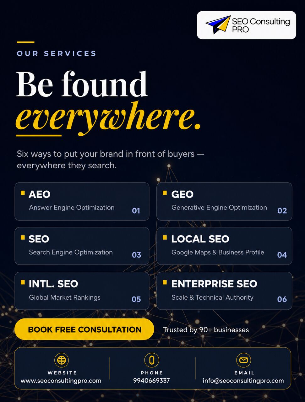 Chennai, Business, SEO Consulting Pro | SEO, AEO & GEO Services That Put You Where Buyers Search