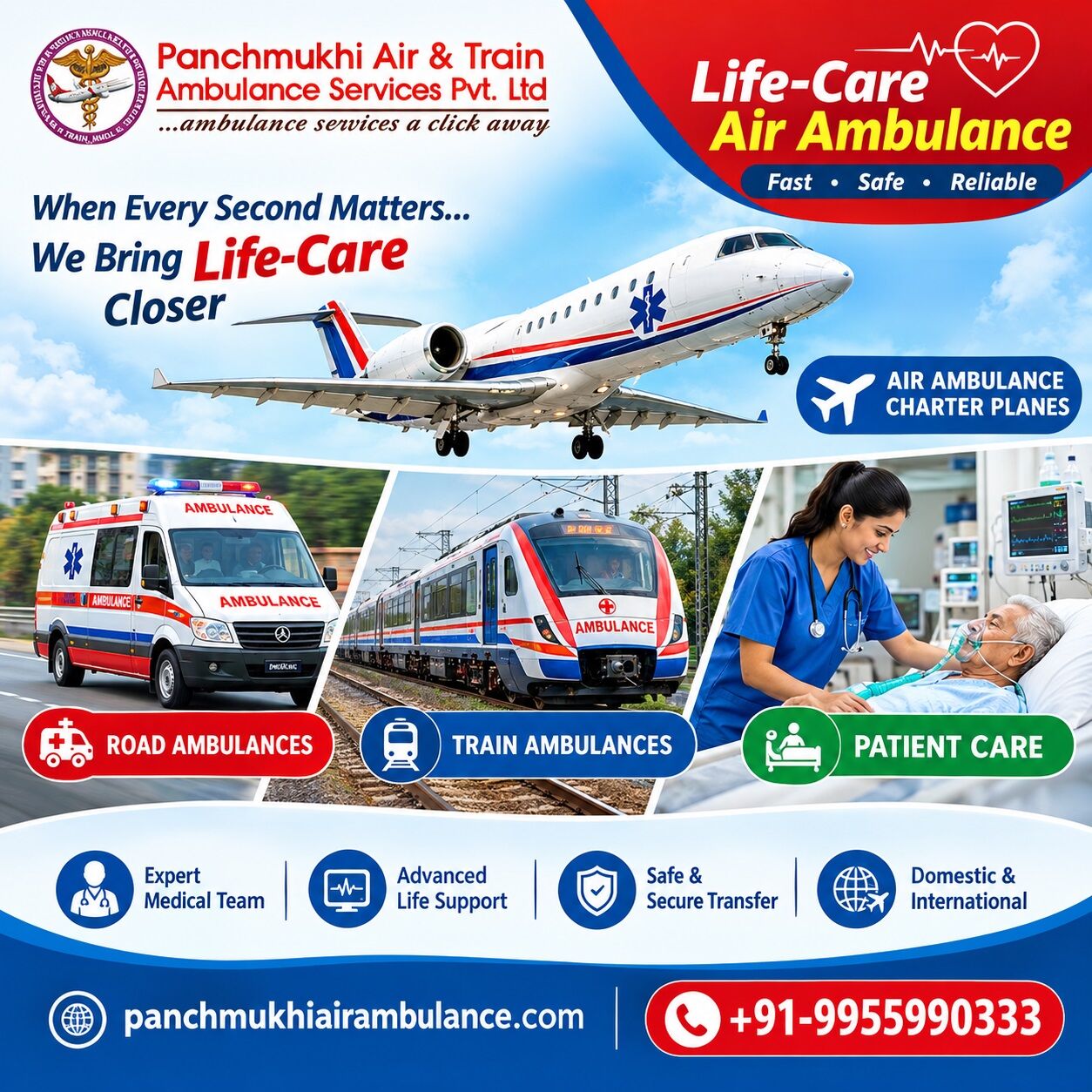 Mumbai, Health, Panchmukhi Hi Tech Air Ambulance In Patna- Safe Medical Journey Expected