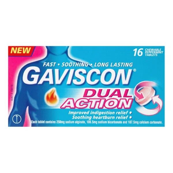 Sydney, Health & Beauty Items, AUD 11,  Gaviscon Dual Action Indigestion Chewables &ndash; 16 Tablets