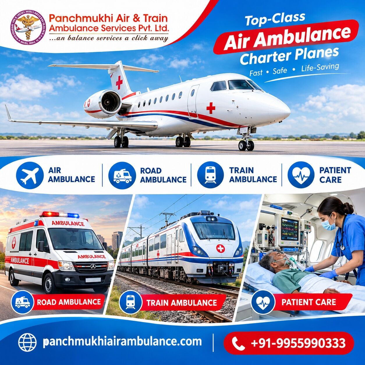 Hyderabad, Health, Panchmukhi Emergency Air Ambulance In Hyderabad- Receive 24/7 Emergency Relocation