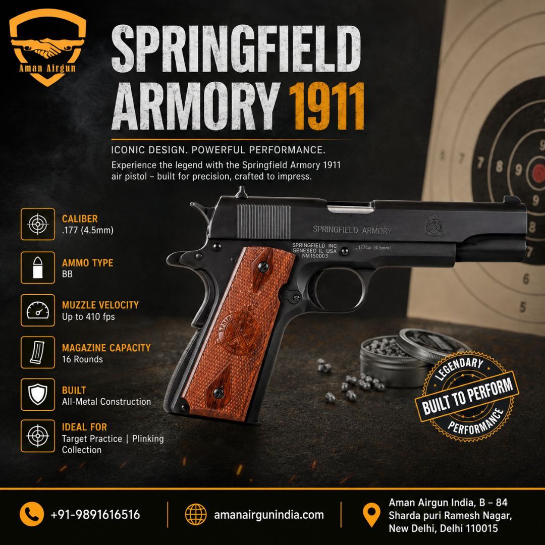 New Delhi, Sporting Goods, INR 95,  Shop Top Springfield Armory 1911 Air Gun At Aman Air Gun
