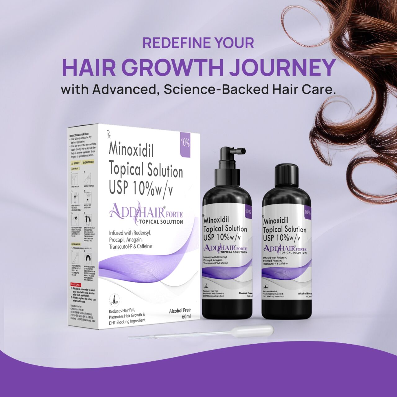 Ahmedabad, Health & Beauty Items, INR 1349,  Boost Your Hair Growth Even More With AddHair Minoxidil 10% Hair Serum