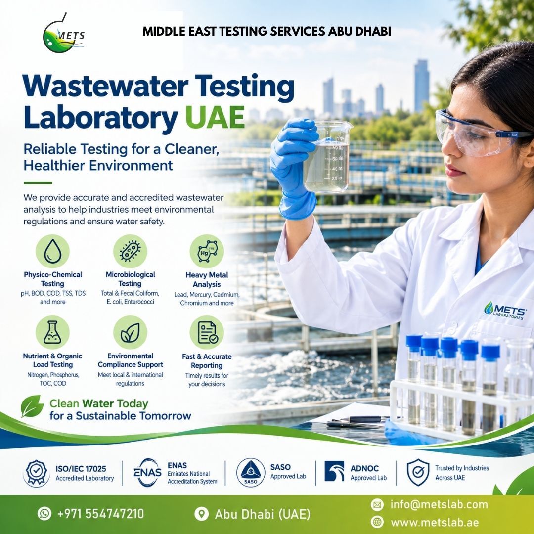 Abu Dhabi, Business, Wastewater Analysis Laboratory UAE For Professional Testing