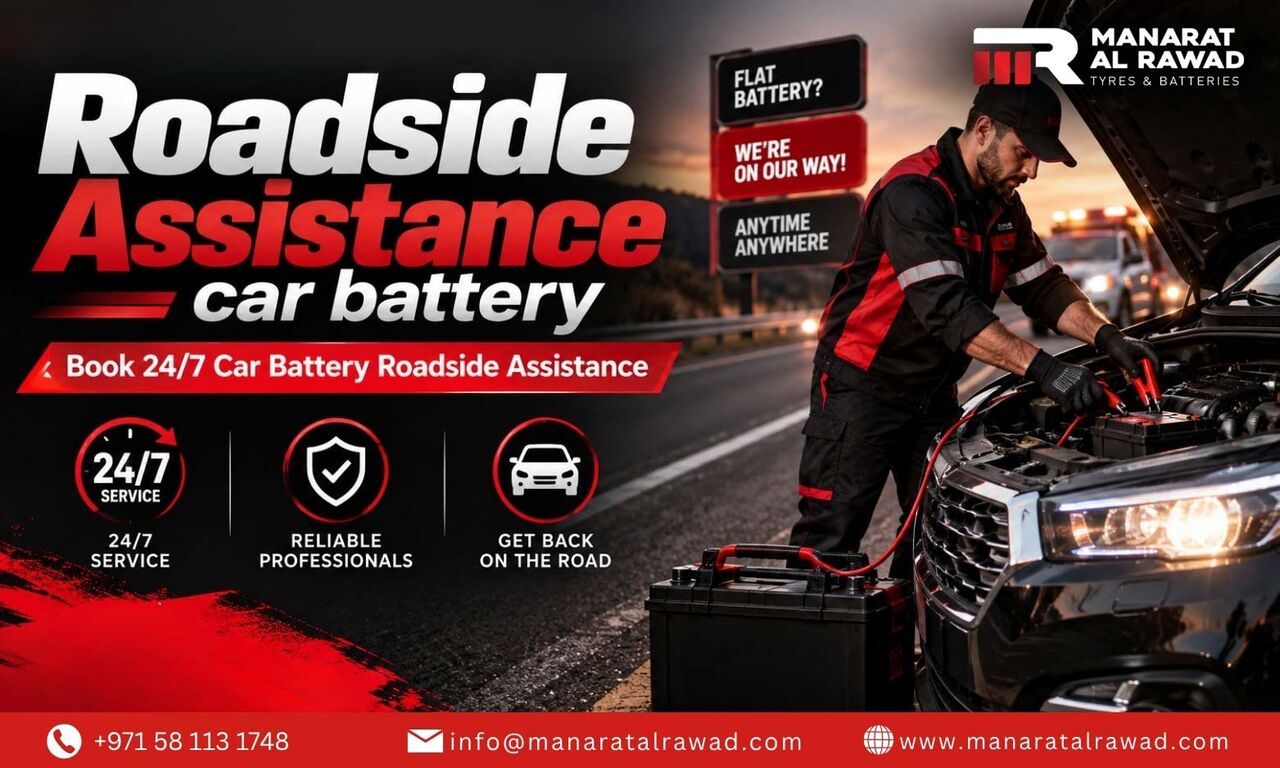 Dubai, Automotive, Roadside Assistance Car Battery Service &ndash; Fast Mobile Battery Help In UAE