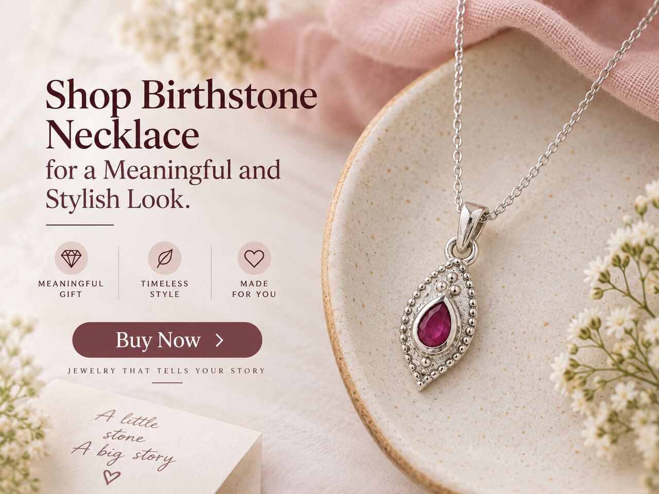 Jaipur, Jewelry, INR 5200,  Buy Now Shop Birthstone Necklace For A Meaningful And Stylish Look