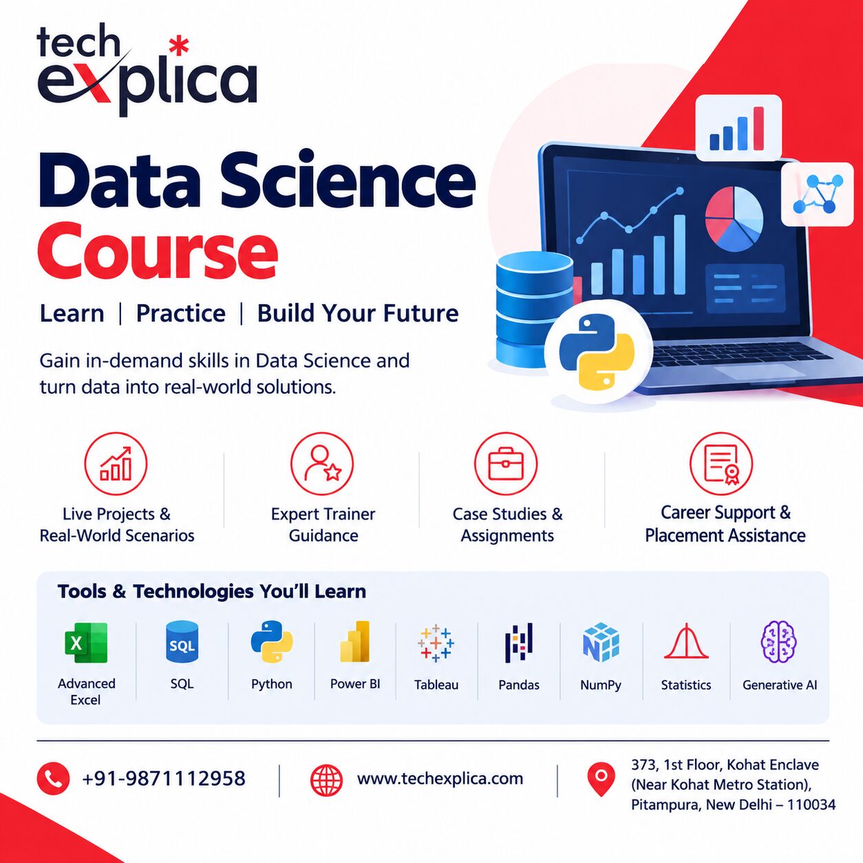 New Delhi, Lessons Offered, Data Science Course In Delhi