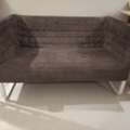 SAR 200,  IKEA KNOPPARP 2-seat Sofa, Featuring A Distinctive Quilted Grey Cover And White Metal