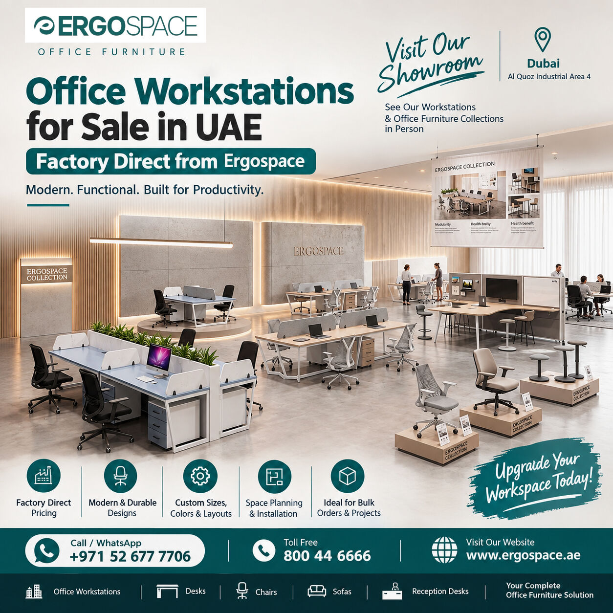 Dubai, Furniture, AED 5000,  Office Workstations For Sale | Factory Direct UAE | Ergospace