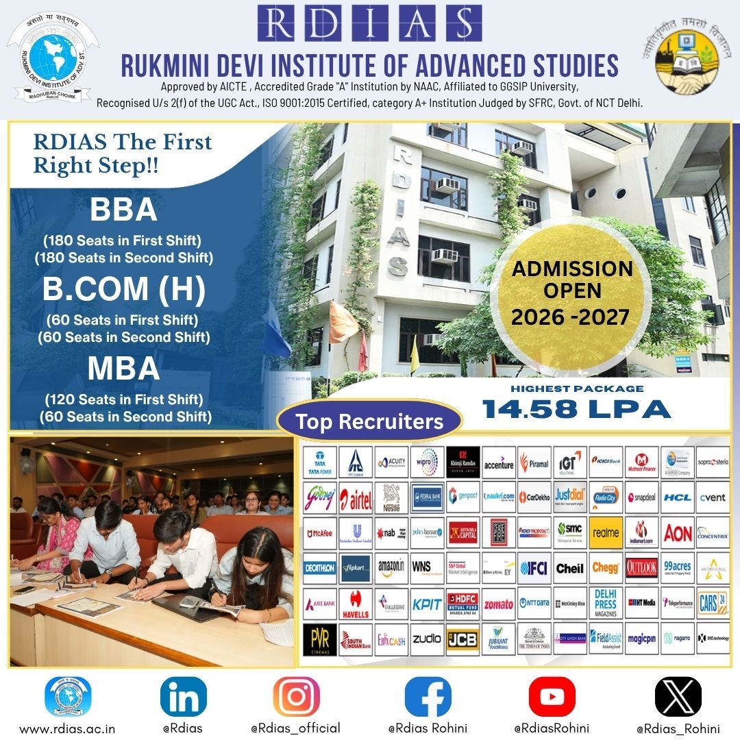 Rohini, Education, Top Career Options After BBA - Build A Successful Management Career - RDIAS